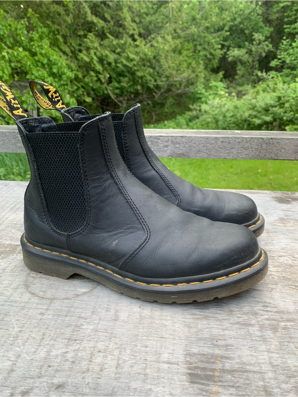 Dr. Marten black Chelsea boot flat black womens 8